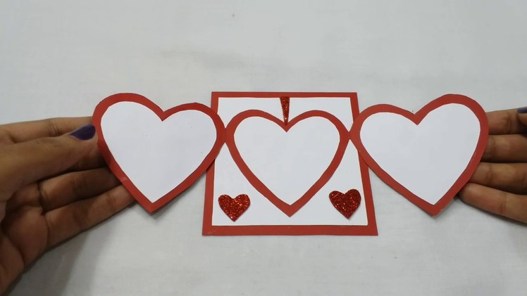 DIY - Beautiful Handmade Card for Valentine's Day | Easy Valentine's Day Greeting Card Making idea