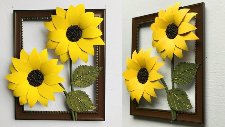 DIY Beautiful Sun Flower Wall Decor | Home Decoration | Wall Hanging | #36 |