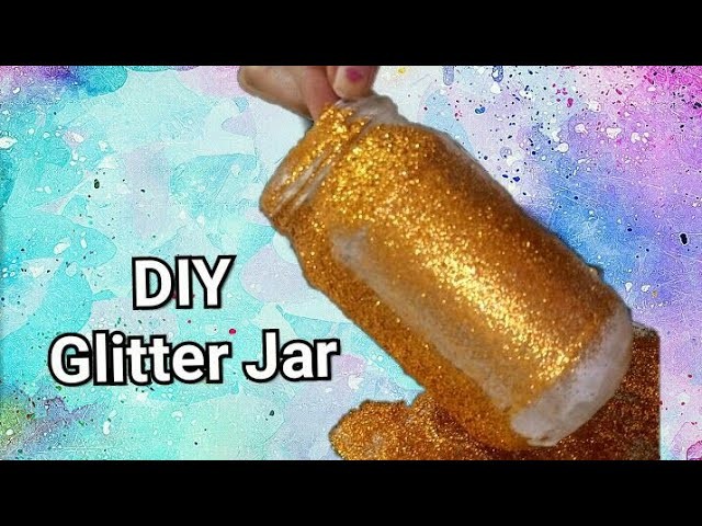 DIY glitter jar from waste jam bottle ll Home decor ll most oddly satisfying video