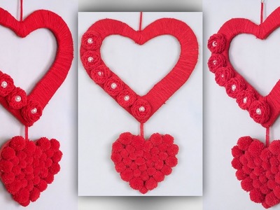 DIY - Heart Wall Hanging !!! Easy Wall Decoration Ideas