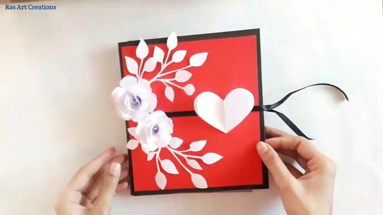 DIY Multi fold Scrap Card for Valentine's day || scrap card idea || multi fold card idea