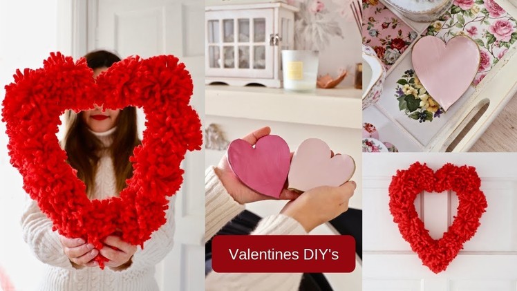 DIY Pom Pom heart wreath | Valentines day DIY's