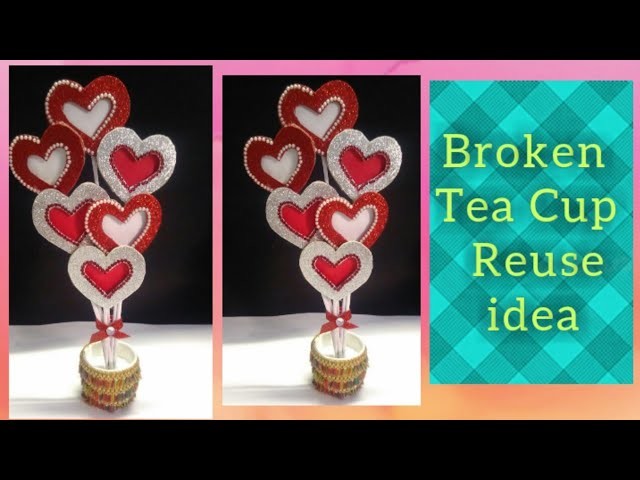 DIY ROOM DECOR 2019 | NEW - Best out of waste broken cup reuse idea| Handmade Things
