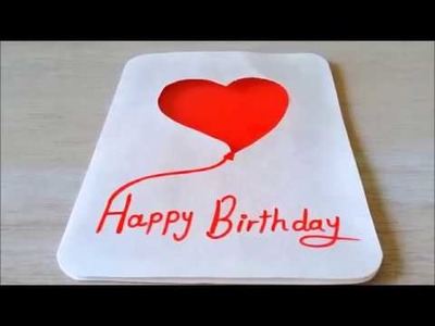 DIY Very Easy yet Beautiful Handmade Birthday Card idea. Rangoli & Crafts by Aashu.