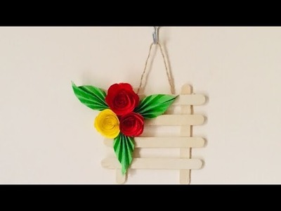 DIY Wall Hanging| quick wall decor| popsicle art