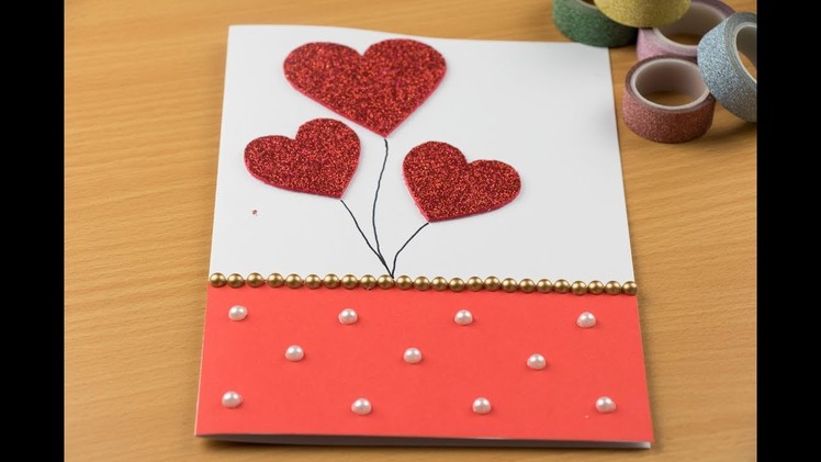 Easy ! Beautiful Handmade Valentine's Day card idea | DIY Greeting Cards for Valentine's day