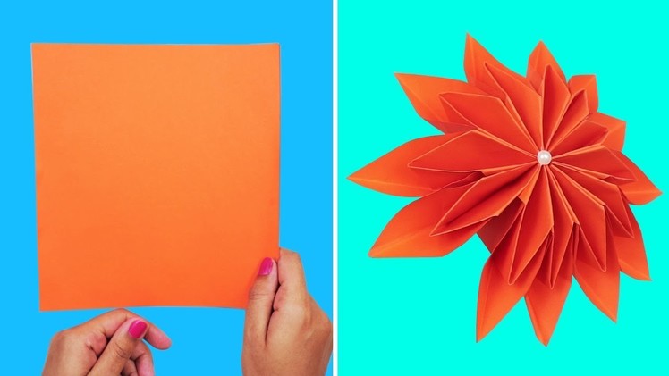 Easy Paper Flowers Making | Origami Flower Making Tutorial | Craftsbox
