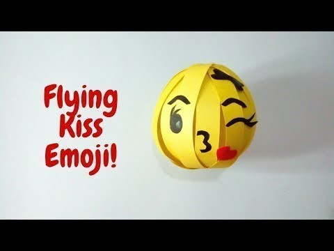 Easy Paper Flying Kiss Emoji Origami | Cute & Easy Paper Crafts Emoji | Diy Paper Crafts For Kids