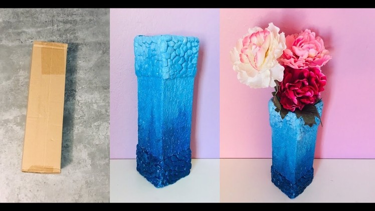 Flower Vase.Flower vase decoration ideas.best out of waste.Cardboard Vase