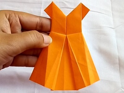 How to make an origami paper dress - 1 | Origami. Paper Folding Craft, Videos and Tutorials.