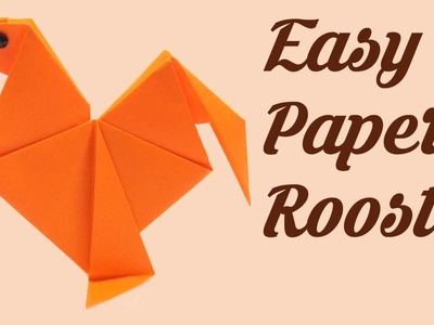 Paper Rooster, Easy Origami for Kids, Basic origami, Simple Origami for Beginners