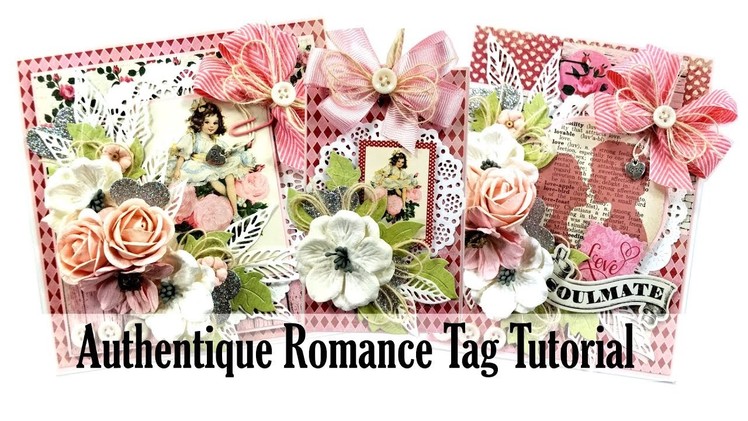 Vintage Valentine Tag Tutorial Polly's Paper Studio Authentique Romance Process Holiday Paper Craft