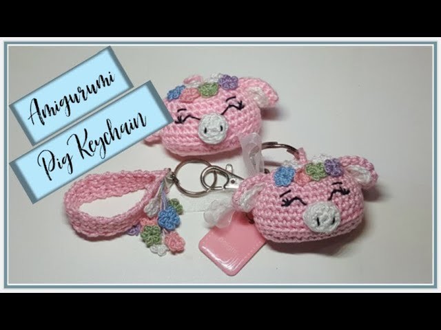 Amigurumi Pig Keychain