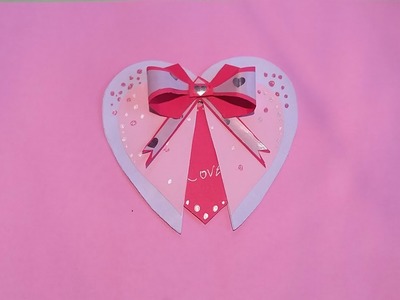 Beautiful Valentine Card || Handmade Greeting Cards || DIY Unique Card