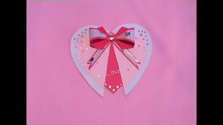 Beautiful Valentine Card || Handmade Greeting Cards || DIY Unique Card