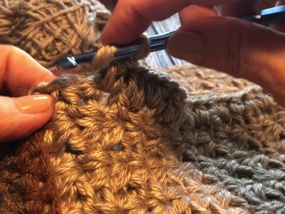 Crochet Cross Afghan- part 2- v stitch border