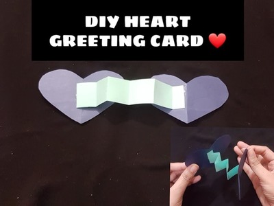 DIY||Handmade heart greeting card.Easy to make
