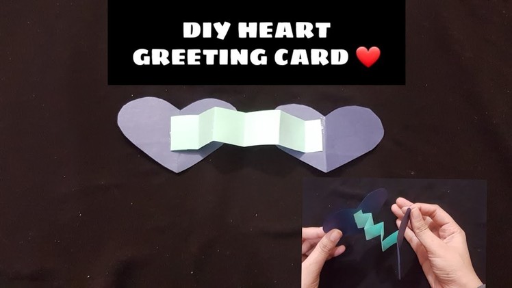 DIY||Handmade heart greeting card.Easy to make