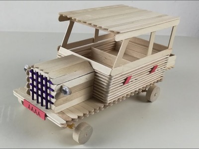 DIY handmade | how to make classic cars with ice cream bars