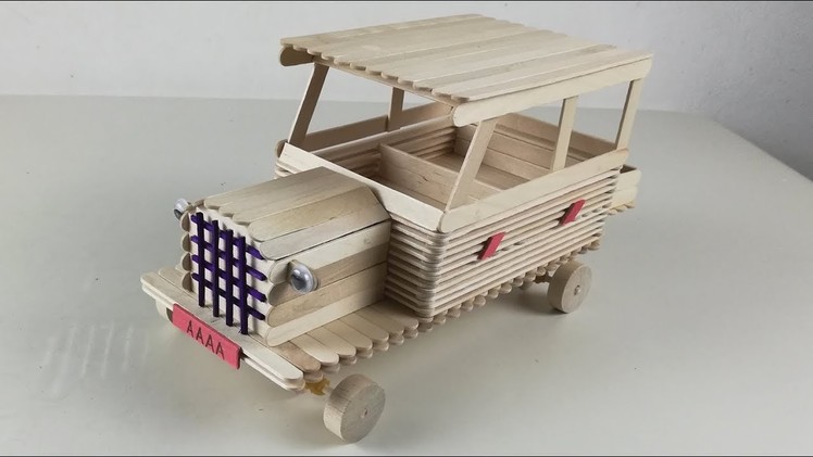 DIY handmade | how to make classic cars with ice cream bars