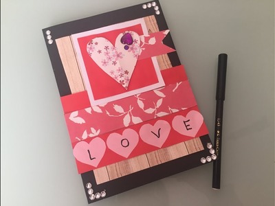 DIY Handmade Valentines card.Love cards making for Boyfriend.Handmade Gift ideas for Valentine's Day