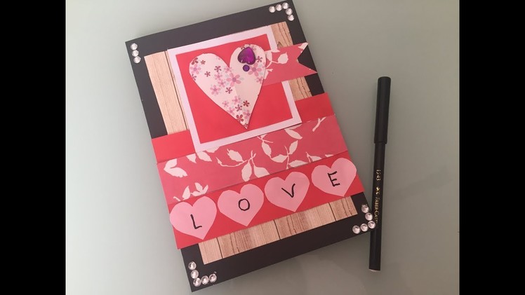 DIY Handmade Valentines card.Love cards making for Boyfriend.Handmade Gift ideas for Valentine's Day