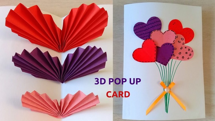 DIY How to Make Easy Pop Up Card | Heart Balloon Greeting Card for any Occasion