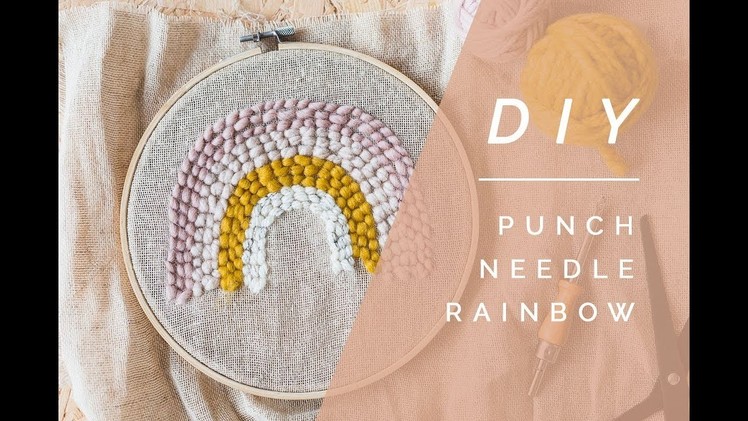 DIY Punch Needle Rainbow