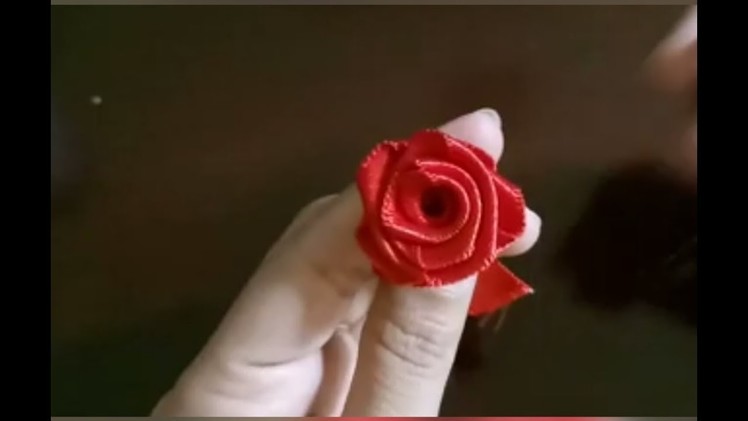 DIY.super easy.Satin Ribbon Rose Making.Valentine's Day special Rose from ribbon or paper. 