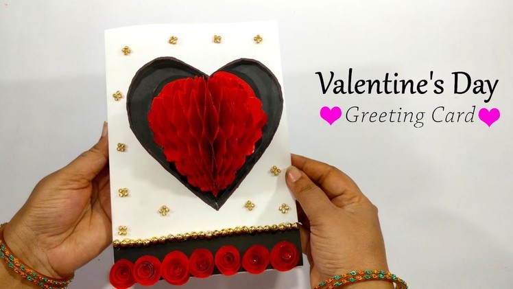 DIY Valentine's Day Card For Him.Her - Love Heart Greeting Card - Valentine Gift Ideas 2019