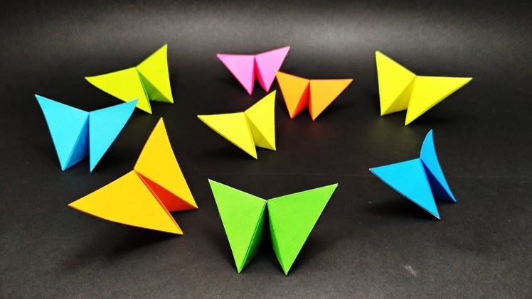 Easy Origami: BUTTERFLY in 1 MINUTE - Yakomoga Origami Easy tutorial