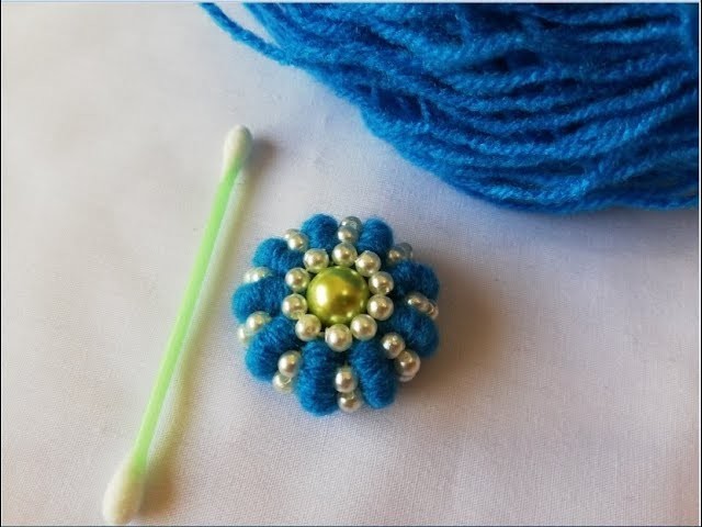 Hand embroidery:amazing creative ;sewing hack trick making flower with earbud and finger.