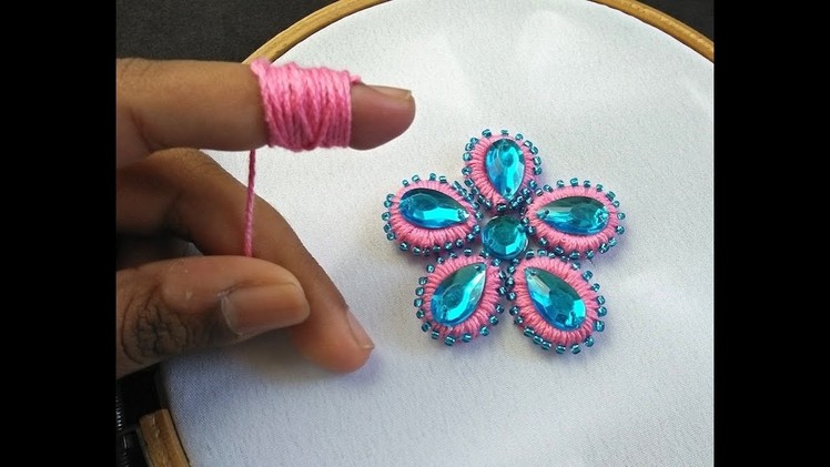 Hand Embroidery Amazing Trick #Sewing Hack With Finger # Flower Embroidery Hack # Sewing Hack