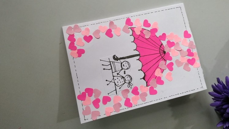 Handmade Valentine's day card. latest& beautiful Valentine's day card for boyfriend or girlfriend