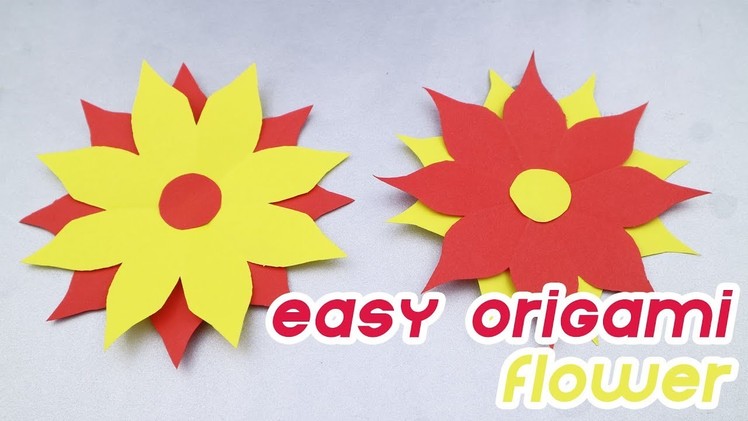 How To Make A Simple Flower Origami || Cara Membuat Origami Bunga Dengan Mudah