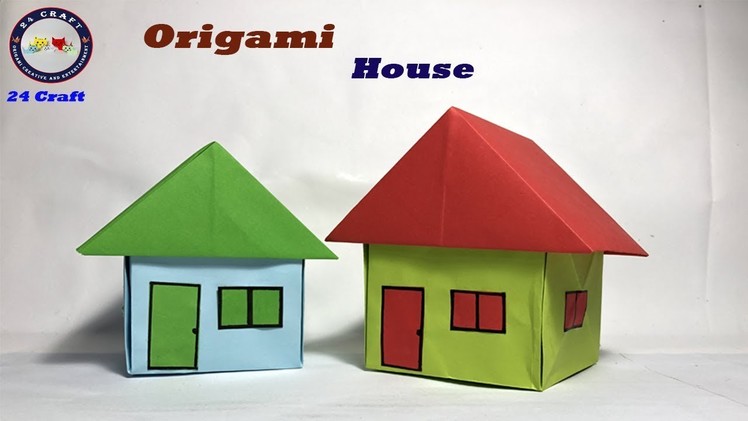 How To Make An Origami House (Very Easy)- Tutorial for kids - Origami - DIY