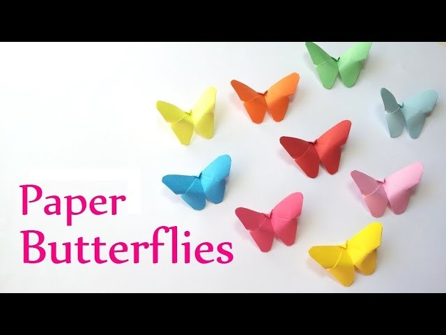 How To Make Origami Butterfly's for Decorat wall | using Color paper ( Creative Ushar )