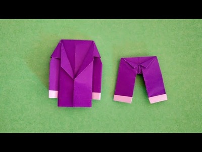How to Make origami Coat & Pant with paper,jacket making from paper,kagaj se pant kaise banay