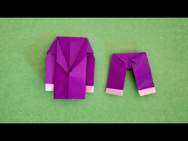 How to Make origami Coat & Pant with paper,jacket making from paper,kagaj se pant kaise banay