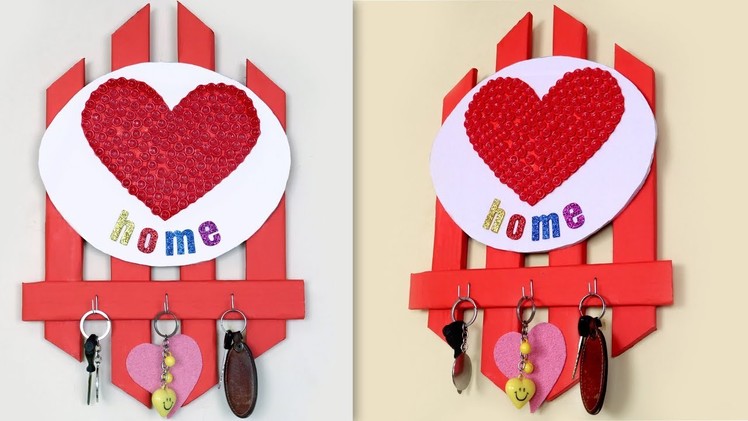Key Stand ????!!! DIY Heart Key Stand Making at Home | Handmade Things