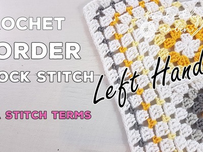 LEFT HANDED | Block Stitch Crochet Border | easy, simple & quick!