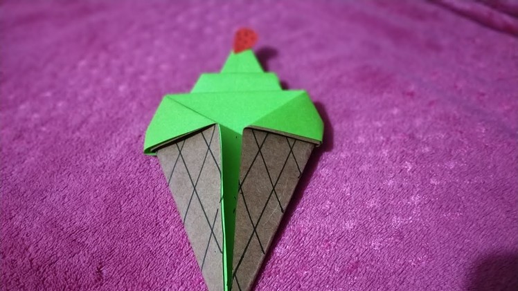 Origami ice cream. pepper ice cream