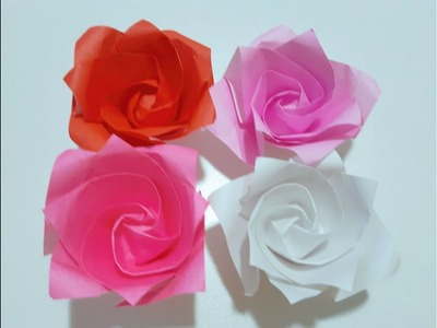 Origami Paper Art - How to Make a Rose ????DIY????Como Fazer esta Rosa Origami (All Paper Art)