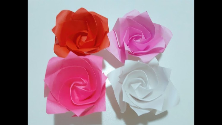 Origami Paper Art - How to Make a Rose ????DIY????Como Fazer esta Rosa Origami (All Paper Art)