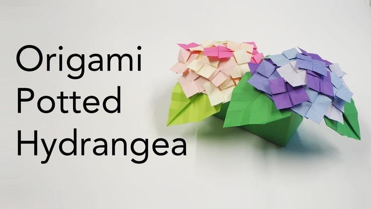 Origami Potted Hydrangea Tutorial