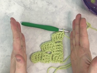 Oversized C2C Crochet Stitch Tutorial - Left Handed