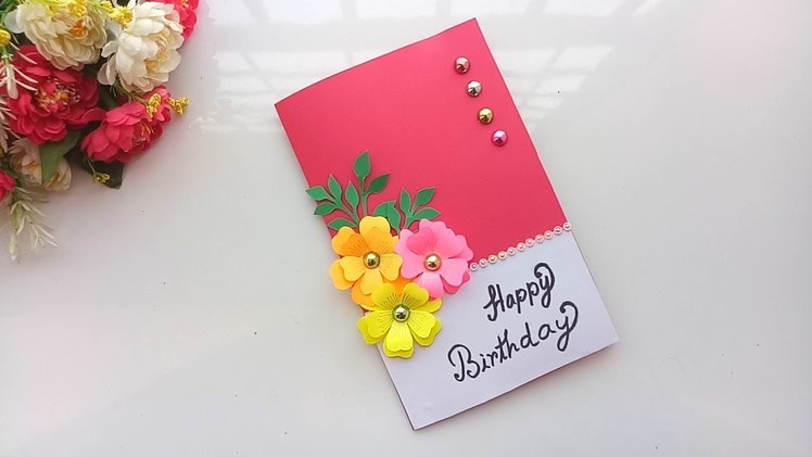 Beautiful handmade birthday card.birthday card idea.