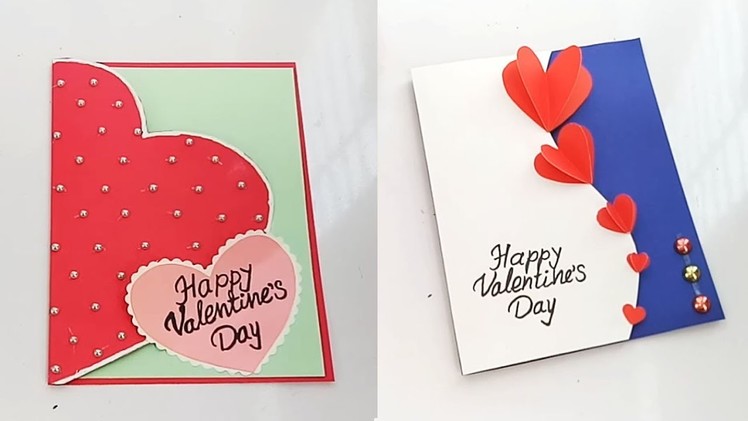 Beautiful Handmade Valentine's Day card idea. 2 Valentines Day Card Ideas That are Quick and Easy |