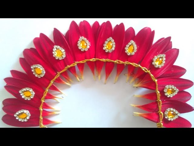 Bridal flower veni making tutorial. how to make flower veni easily. gajra.jadai billai.poo jadai