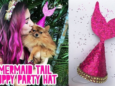 DIY Mermaid Tail Puppy Party Hat